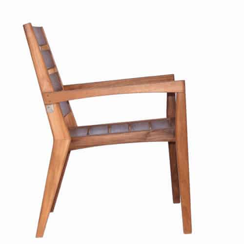 9 pc Mid-Century Teak Table Dining Set – Rectangular Table with Stacking Chairs- Olga