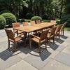 Olga_table_Jakarta_chair_11pc outdoor dining set with stacking chairs