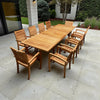 Olga_table_Jakarta_chair_11pc outdoor dining set top view