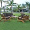 Teak Adirondack Deep Seat lounge set 
