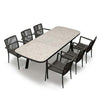 Top-View-Outdoor-Metal-Dining-Set-June-White-Black-Fram-Extension-Table-Rectangular-6-8-seater-set
