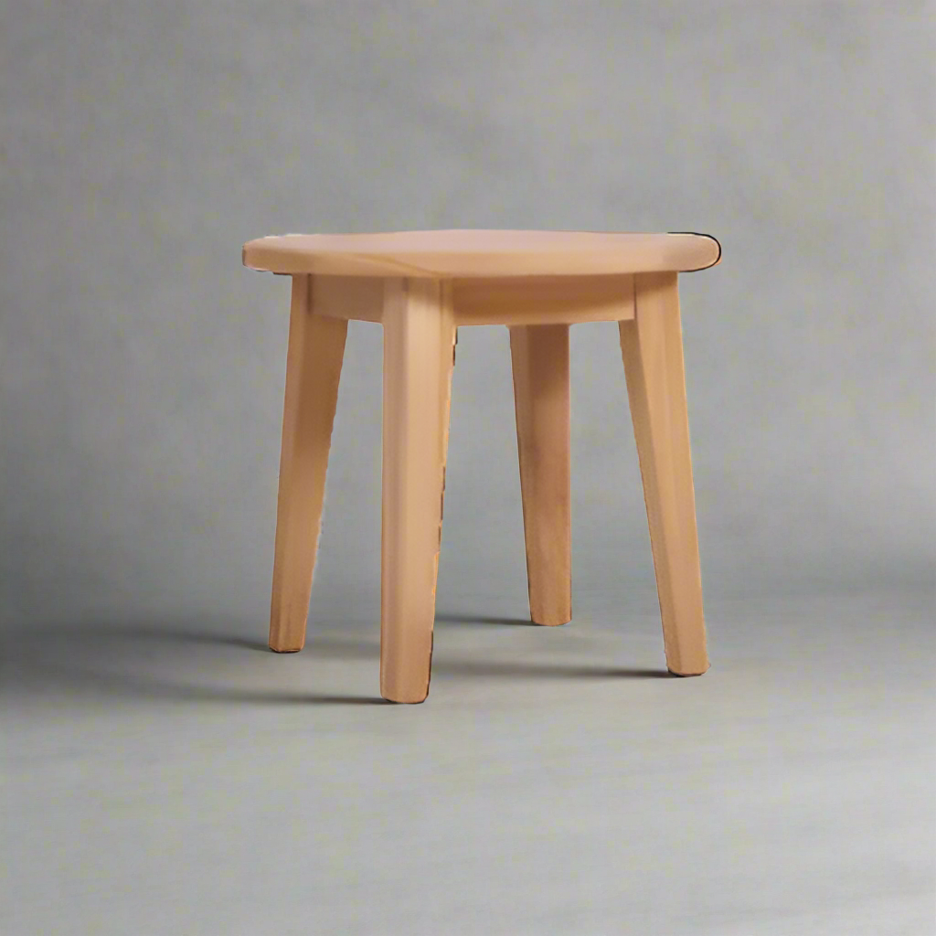 Modern Teak Round Patio Side Table - Piedra