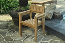 Switch 5pc Teak Patio square Farm Table Set- Cornwal and Pari 3 image