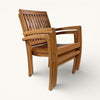Teak Outdoor Oval Titan Table & Pari Stacking Chair Dining Set