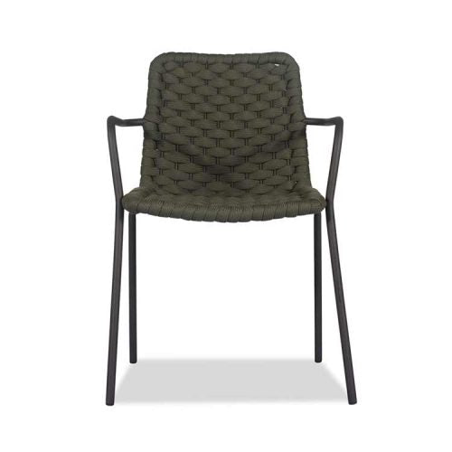 9 Pc Aluminum Patio Dining Set – Raven table Apex stacking Arm chair