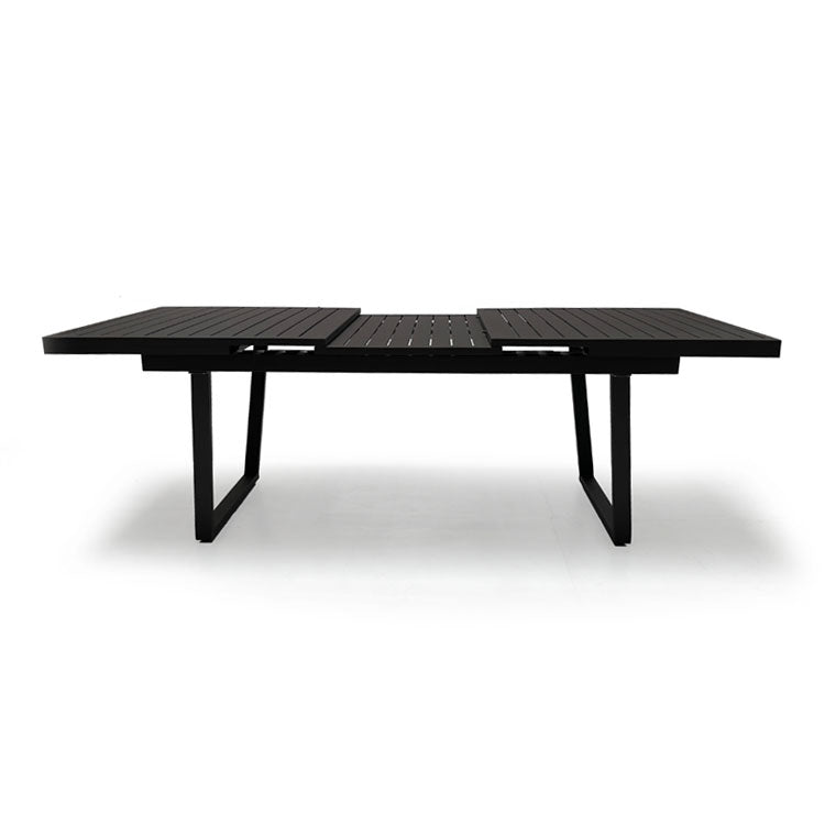 9 Pc Aluminum Patio Dining Set – Raven table June stacking chair