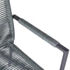 Outdoor Aluminum Rope Arm Chair Black- Ruby