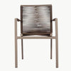 Outdoor Aluminum Rope Arm Chair Taupe- Ruby