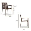 Outdoor Aluminum Rope Arm Chair Taupe- Ruby