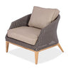 Teak wicker club chair