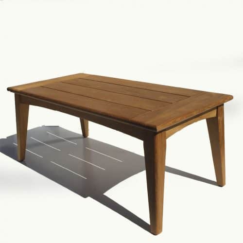 Teak Rectangular Coffee Table Piedra top view