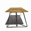 Teak Steel Patio Rectangular Dining Table  Regnatt