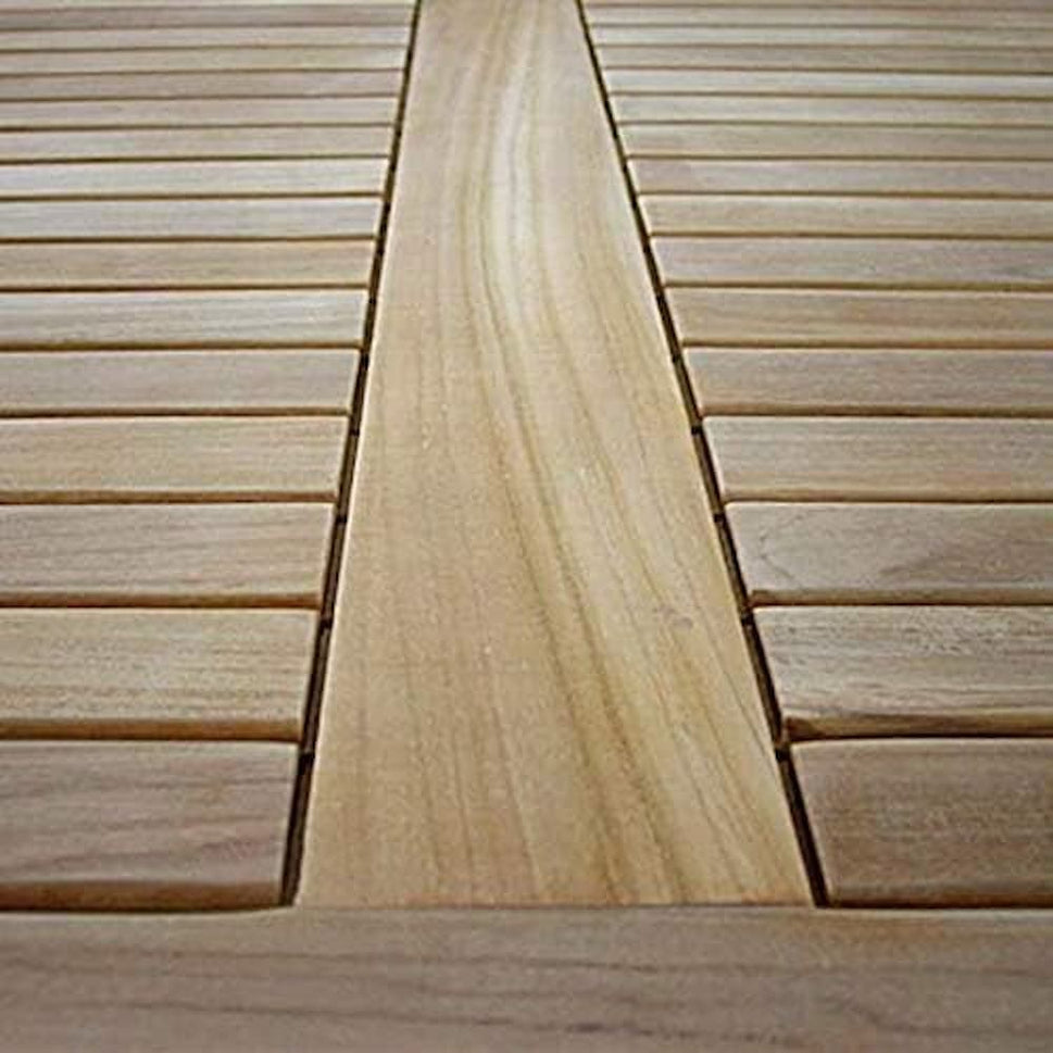 11pc McGill Teak Outdoor Rectangular Double Extension Dining Set - Rise table and Pari stacking chairs