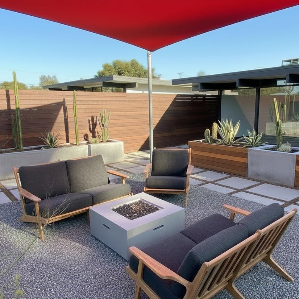 Mid Century Modern Teak Patio Loveseat Lounge Seat – Rogan