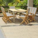 Switch Signature teak steek dining set with folding chairs 2 image