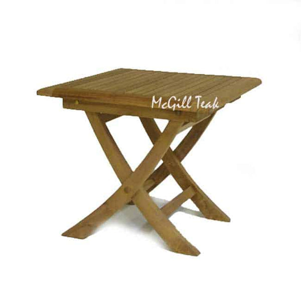Teak Square  Folding Outdoor End Table  Sirus