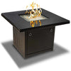 Outdoor propane gas wicker square fire pit