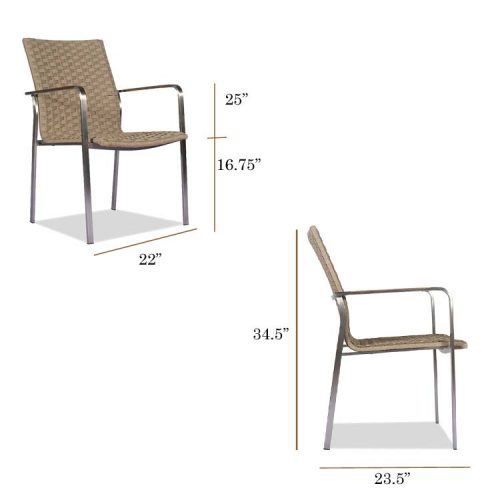 Stainless Steel Rope Outdoor Stacking Chair – Rover