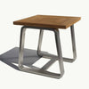 Teak Stainless steel Teak Outdoor Side Table  Regnatt
