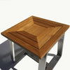 Teak Stainless steel Teak Outdoor Side Table  Regnatt
