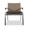 Steel outdoor woven rope lounge club chair