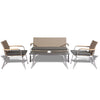 Rope stainless steel teak lounge set