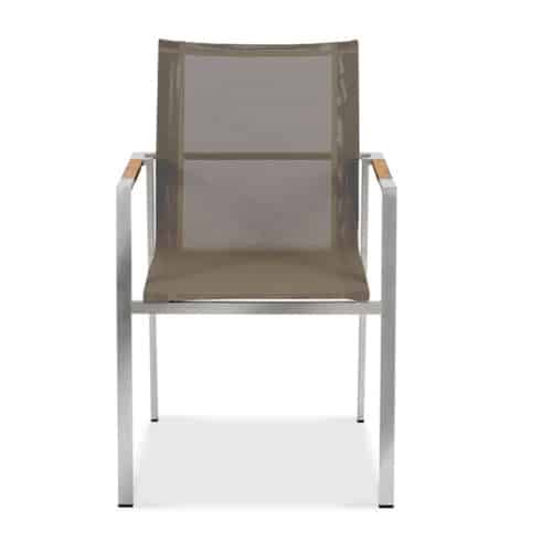 Stainless Steel Sling Outdoor Stacking Chair – Alzette
