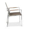 9 pc Teak Steel Dining Set  Signature with Batyline Stacking Chairs