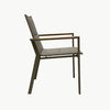 Outdoor Aluminum Sling Arm Taupe Chair- Summit