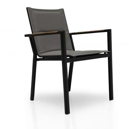9 Pc Aluminum Outdoor Dining Set – Raven table Summit stacking Arm chair