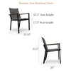 Outdoor Aluminum Sling Arm Black Chair- Summit