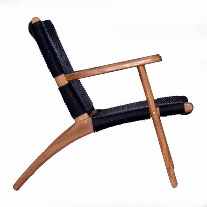 Neck Rope Chair 4 pc Club Rope Chair Set – The Rope Chair Black with Accent tables ...
