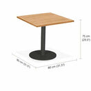 Switch Square Teak Aluminum outdoor bistro table -Barbara 2 image