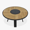 metal teak dining table lazy susan