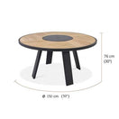 Switch Teak round black metal outdoor dining table  3 image