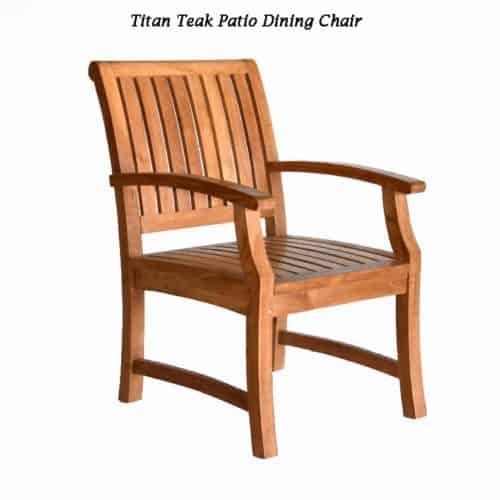 7 pc McGill Teak Outdoor Patio Dining Table Set | Aegean and Titan