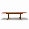 Table shown with fully extended length. Both extensions are in place