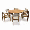 7 Pc Mid Century Modern Outdoor Teak Dining Set Lara Danish