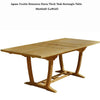 Teak rectangular extension dining table