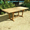 Teak Outdoor 7 feet Rectangle Double Extension Dining Table -Aegean