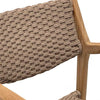 Closed weave stacking outdoor chair close up
