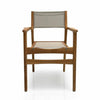Front view Teak-Sling-Outdoor-Modern-Dining-Stacking-chair-Danish 