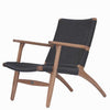 Mid century modern teak rope chair