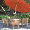 Outdoor Umbrella 7ft on six seater teak dining set