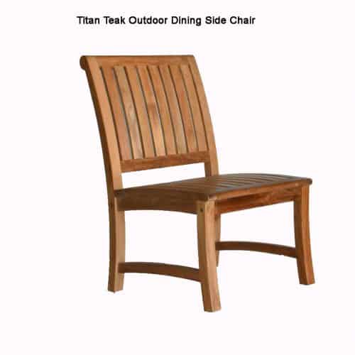 7 pc McGill Teak Outdoor Patio Dining Table Set | Aegean and Titan