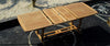 Teak double extension dining table