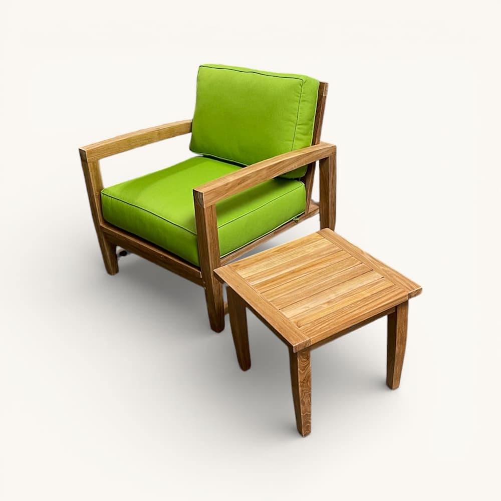 Teak Outdoor Side End Table - Alfani