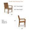 Teak Outdoor Stacking Dining Chair Tenafly