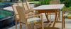 11 pc Teak Outdoor Dining Table Set  Titan Table & Tenafly Stacking Chair