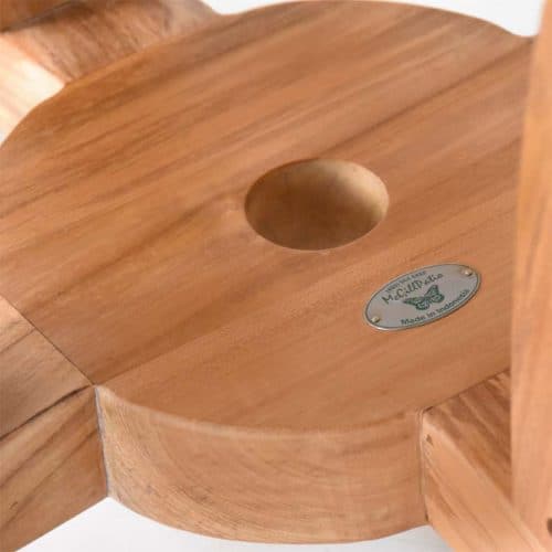 5 PC Teak outdoor Helios Round Table with Olga chairs